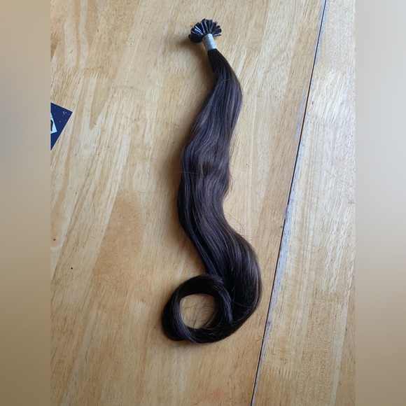 HUMAN HAIR Darkest Brown U-Tip Keratin Hair Extensions 22in 50g - Picture 9 of 13